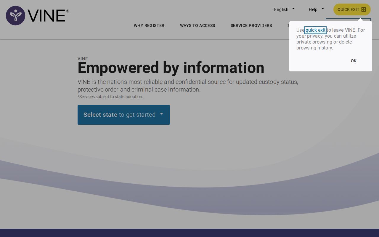 Auburntown criminal record custody notification interface