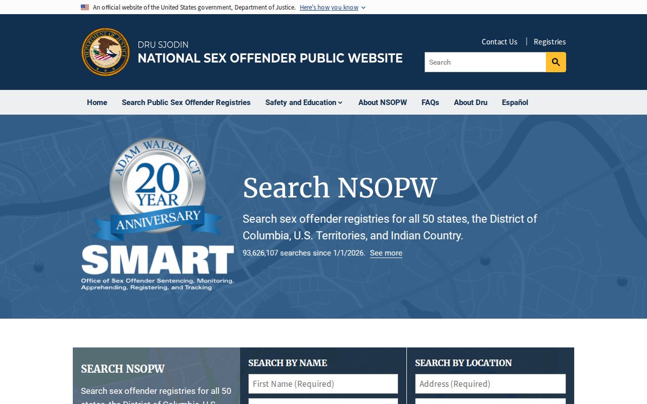 Cannon County sex offender check through the national registry search