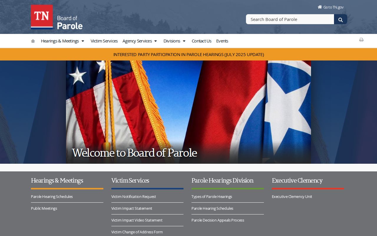 Woodbury criminal history and Tennessee Board of Parole records